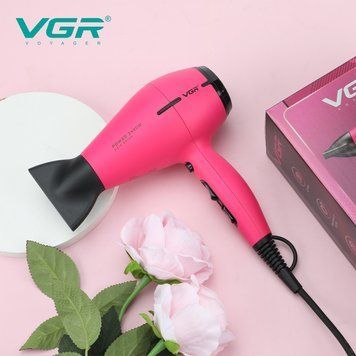 Профессиональный фен для волос VGR V-457 мощностью 2000-2400 Вт и холодных обдувом Pink R-V-457 pink фото