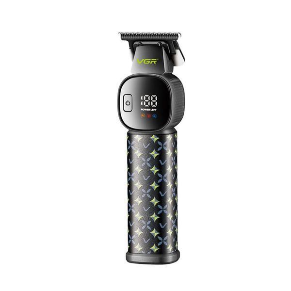 Аккумуляторный триммер для стрижки волос VGR V-185 для бороды и усов с LED-дисплеем и керамическим полотном Black R-V-185 фото