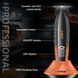 Тример для бороди та вусів із керамічним полотном VGR V-889T змінними насадками 1-3 см і LED-дисплеєм Orange R-V-889T фото 7