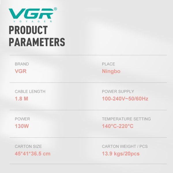 Потрійна плойка для завивання волосся VGR V-590 три хвилі діаметром 25 мм Orange R-V-590 orange фото