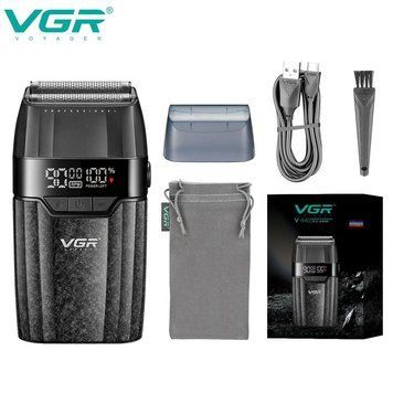 Професійний акумуляторний шейвер VGR V-640S &mdash; сітковий, 9000 об./хвилину, 3 швидкості, 150 хвилин роботи R-V-640S фото