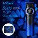 Профессиональный триммер для волос бороды и усов с DLC лезвиями VGR V-977 сменными насадками 1,5-6 мм и BLDC мотором Blue Edition R-V-977 blue edition фото 5
