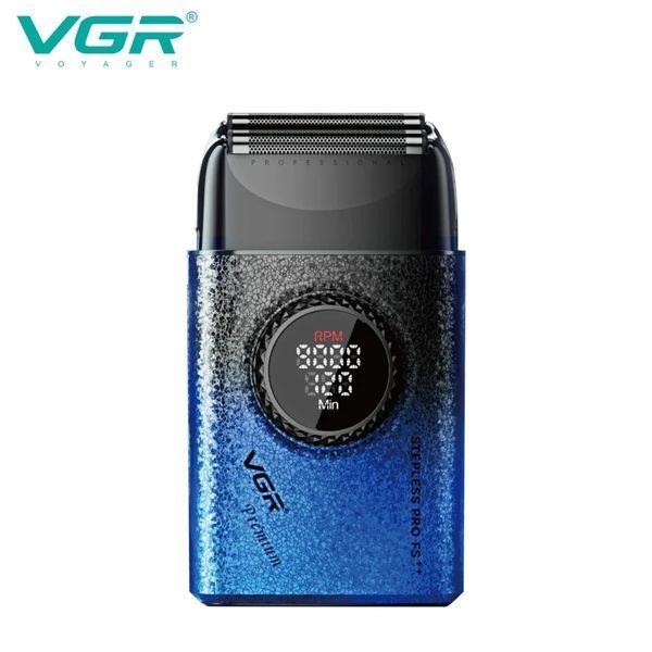Аккумуляторная мужская электробритва VGR V-377 для бритья бороды и усов шейвер для идеальной гладкости Blue Edition R-V-377 blue edition фото