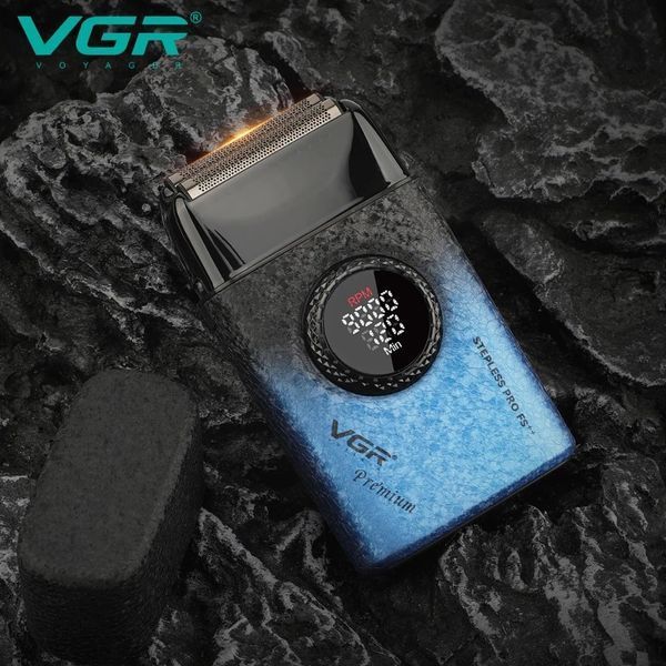 Аккумуляторная мужская электробритва VGR V-377 для бритья бороды и усов шейвер для идеальной гладкости Blue Edition R-V-377 blue edition фото