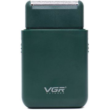 Акумуляторний чоловічий мінішейвер для гоління бороди та вусів VGR V-390 для ідеальної гладкості Green R-V-390 green фото