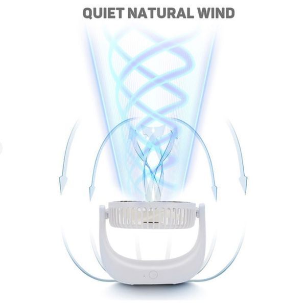 Мощный тихий настольный аккумуляторный вентилятор USB Fan Portable F138 R-F138 фото