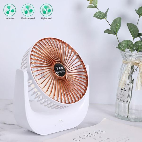 Мощный тихий настольный аккумуляторный вентилятор USB Fan Portable F138 R-F138 фото